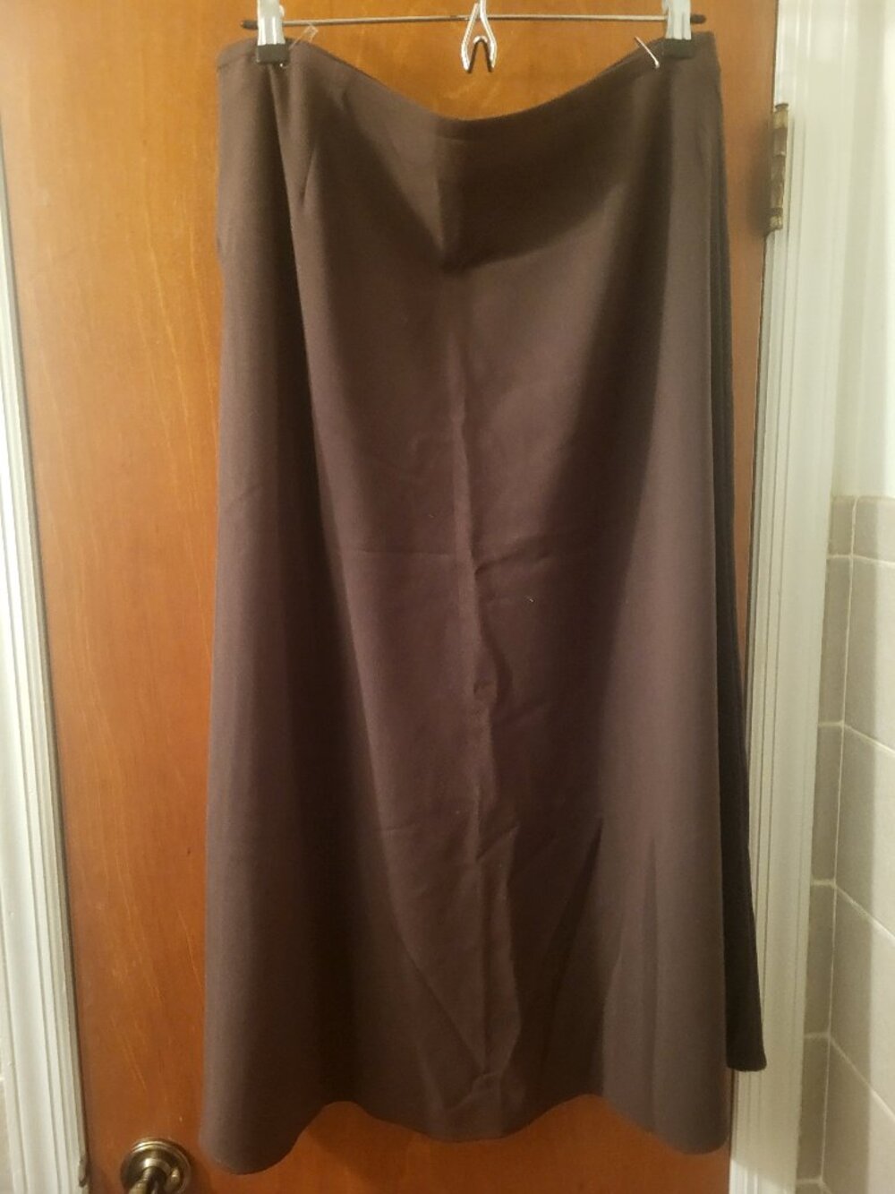 Croft & Barrow Chocolate Brown A-Line Midi Skirt Size 14